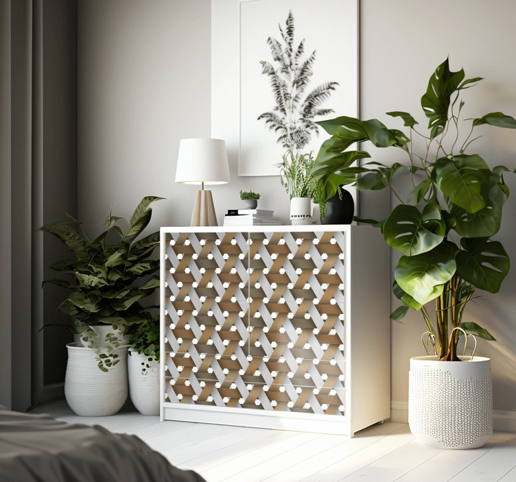 Adhésif meuble effet bois style scandinave - TenStickers