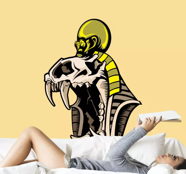 Sticker monde conception de crâne de cobra - TenStickers