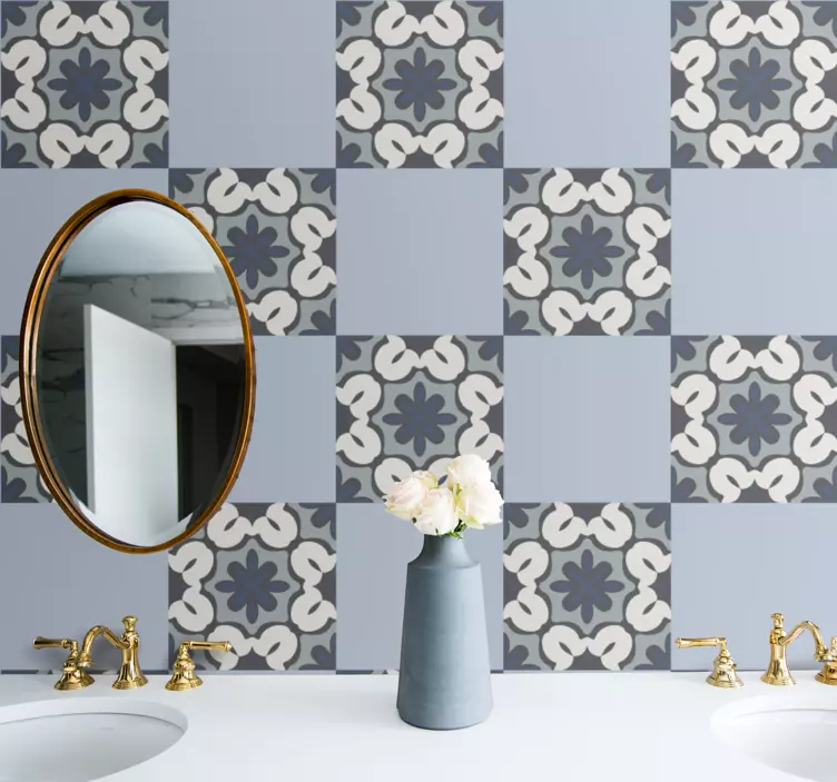 Sticker carrelage motif géométrique élégant - TenStickers