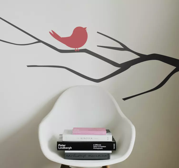 Sticker monde oiseau sur une branche - TenStickers