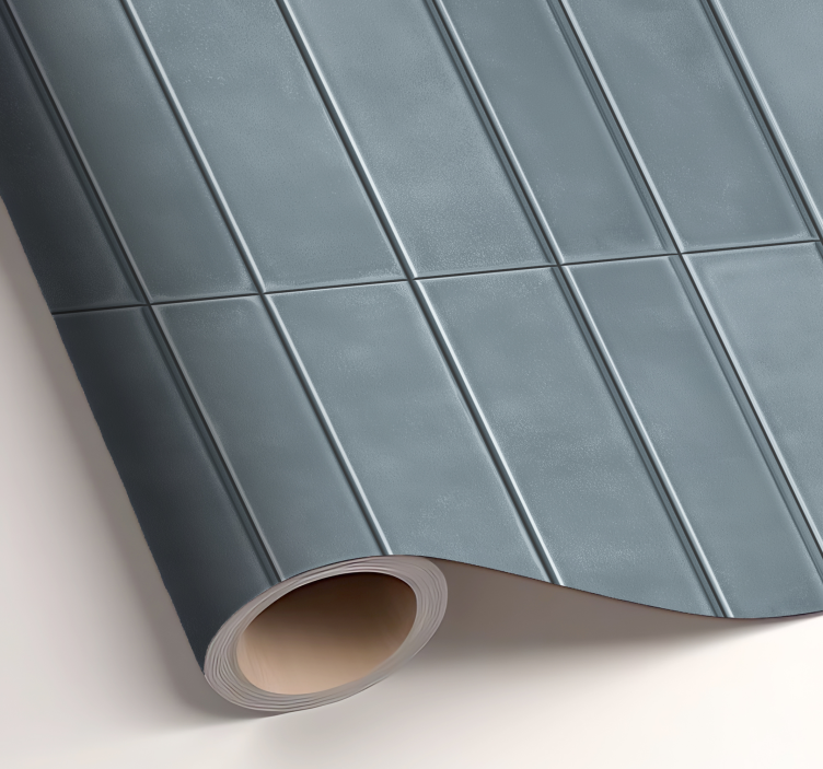 Sticker motif imitation carrelage bleu - TenStickers