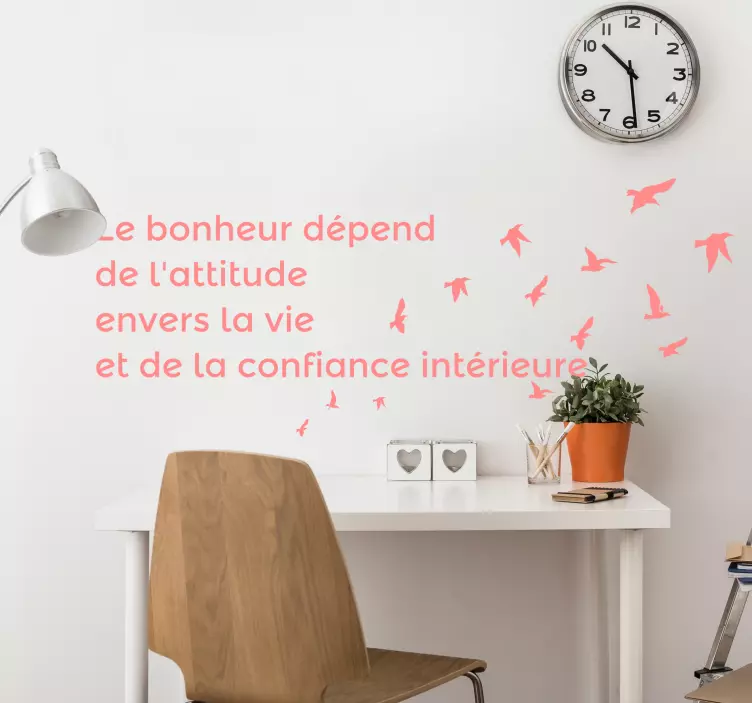 Sticker Motivation Proverbe sur la Vie - TenStickers