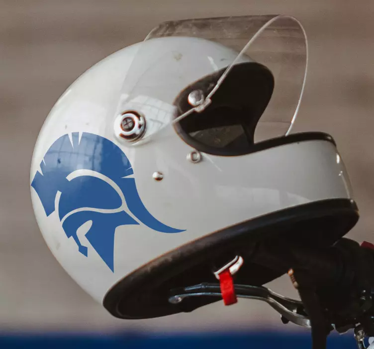 Autocollant moto casque spartiate - TenStickers