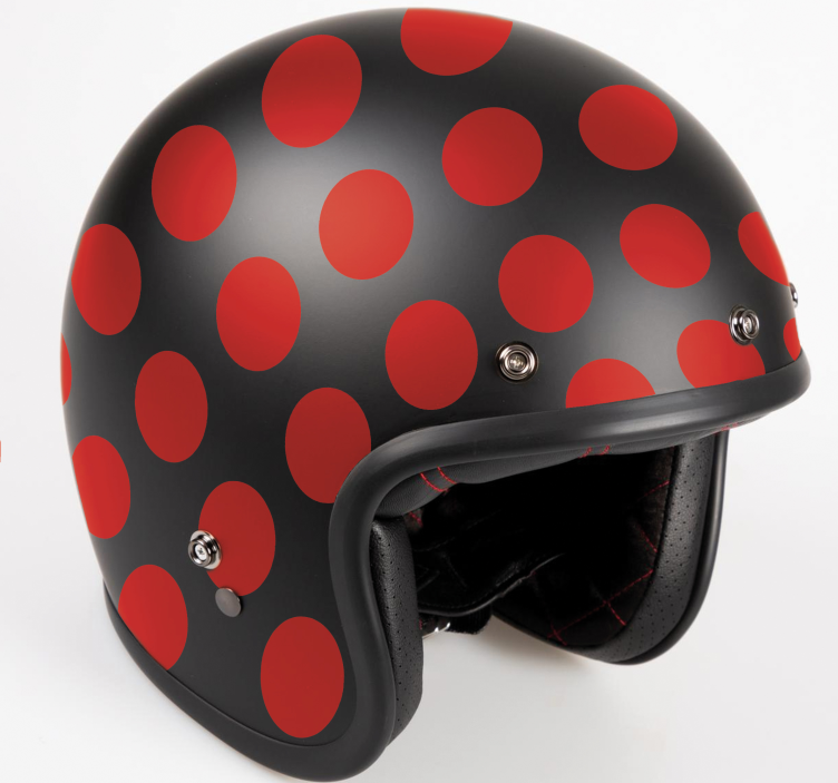 Sticker moto ensemble de points rouges - TenStickers