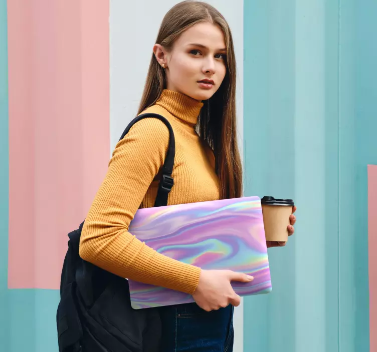 Sticker Design Abstrait Effet irisé pour ordinateur portable - TenStickers