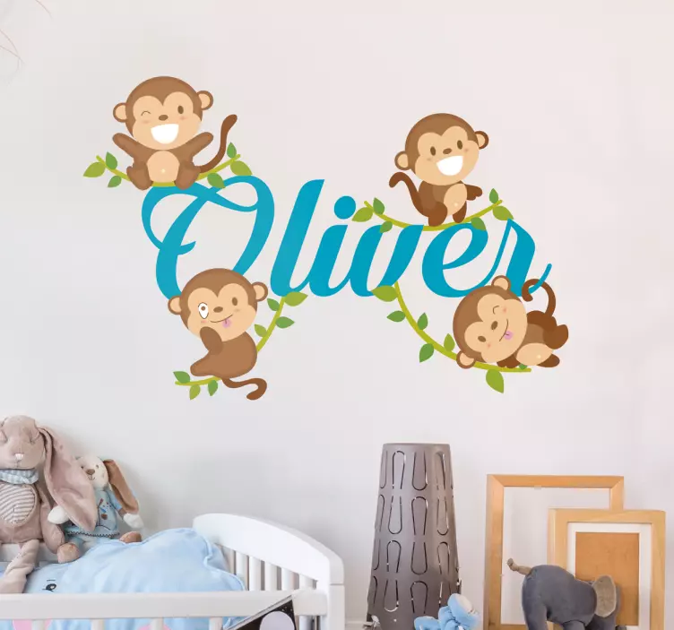 Sticker Animal petits singes - TenStickers