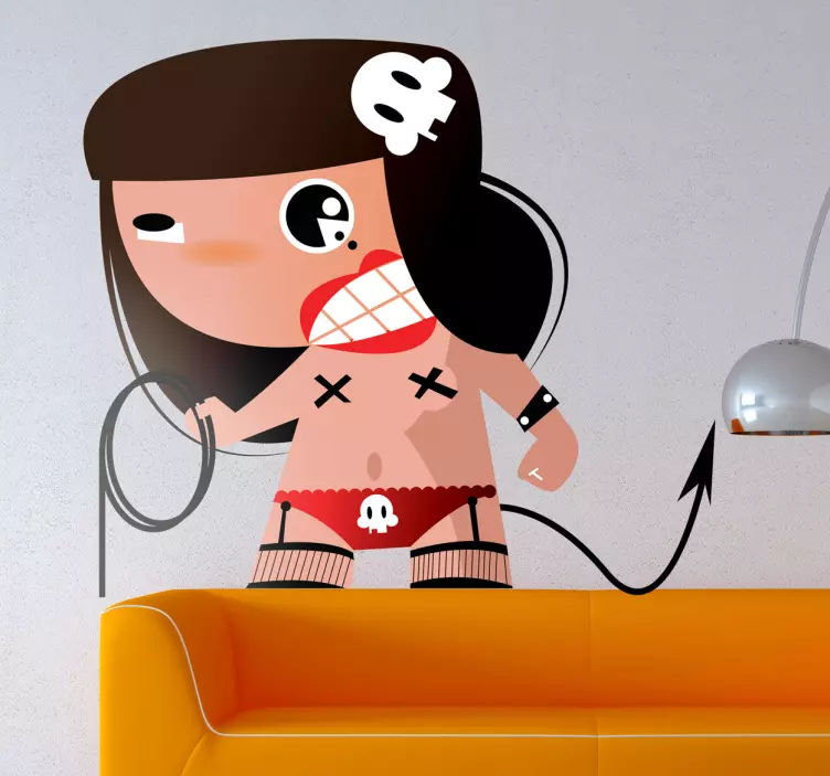 Sticker mural dessin sadomaso - TenStickers