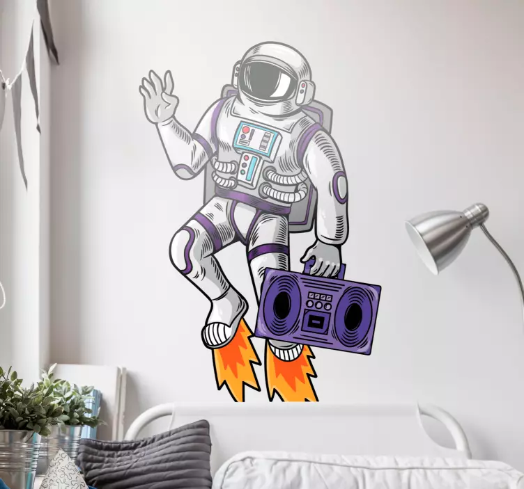 Sticker espace musique cosmique - TenStickers