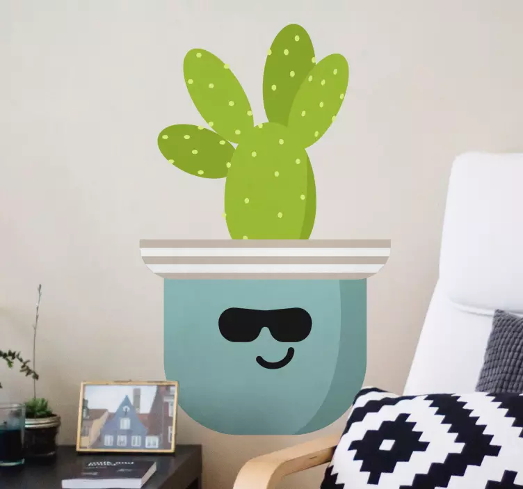 Sticker Fleur Oreilles de lapin cactus - TenStickers