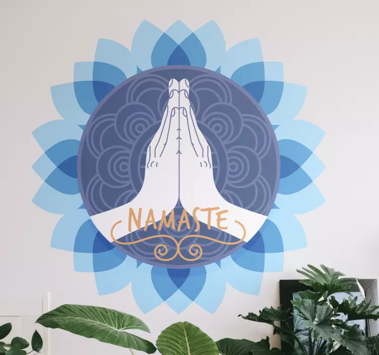 Sticker Fleur Phrase de namaste fleur de lotus - TenStickers