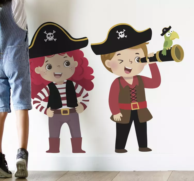 Sticker Illustration Assaut de pirate - TenStickers