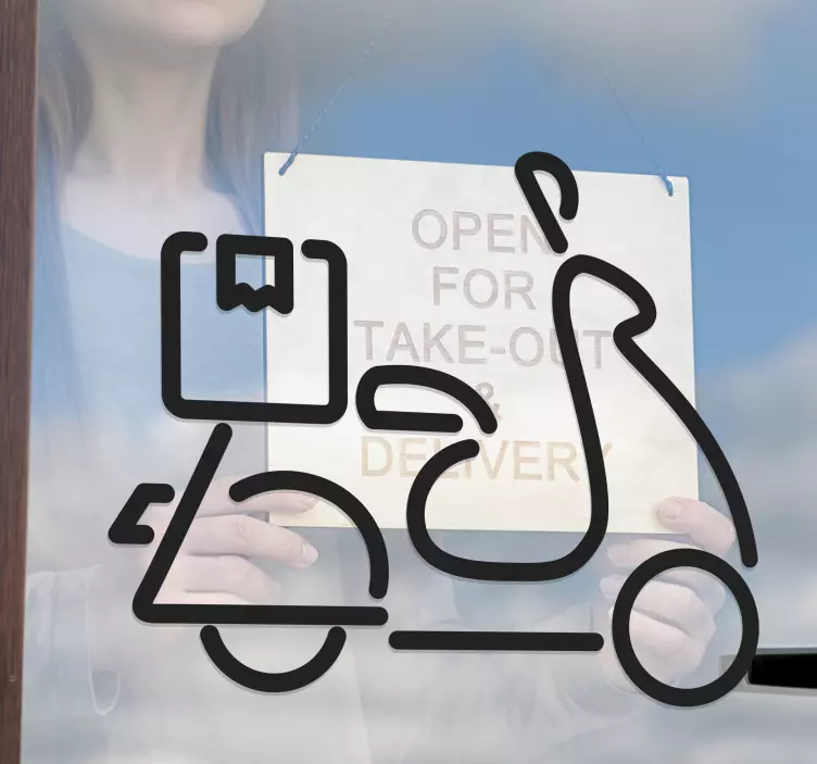 Sticker Livraison de pizza italienne - TenStickers