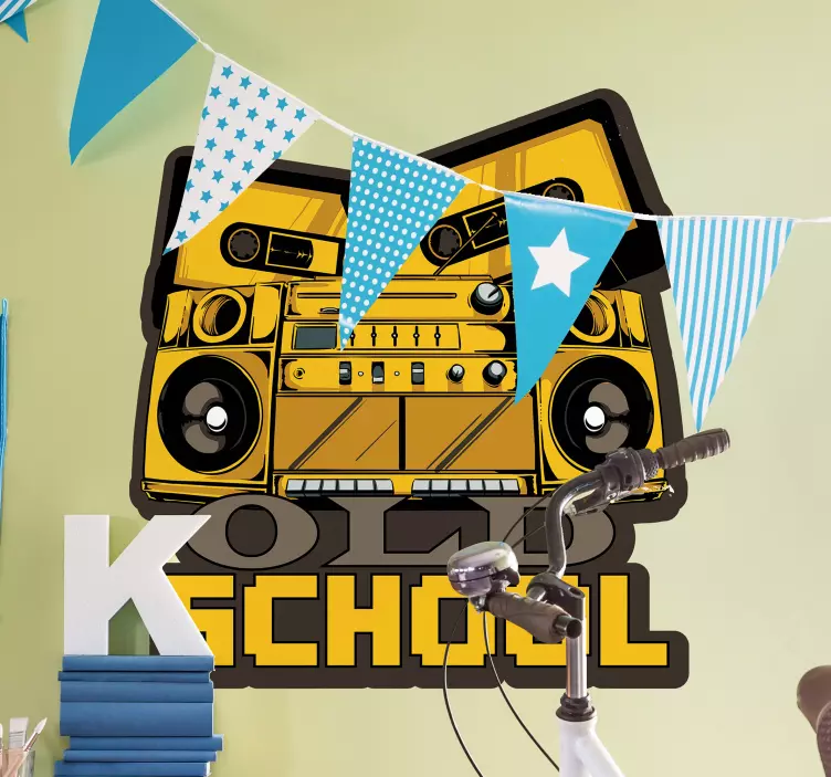 Sticker musique système audio rétro - TenStickers