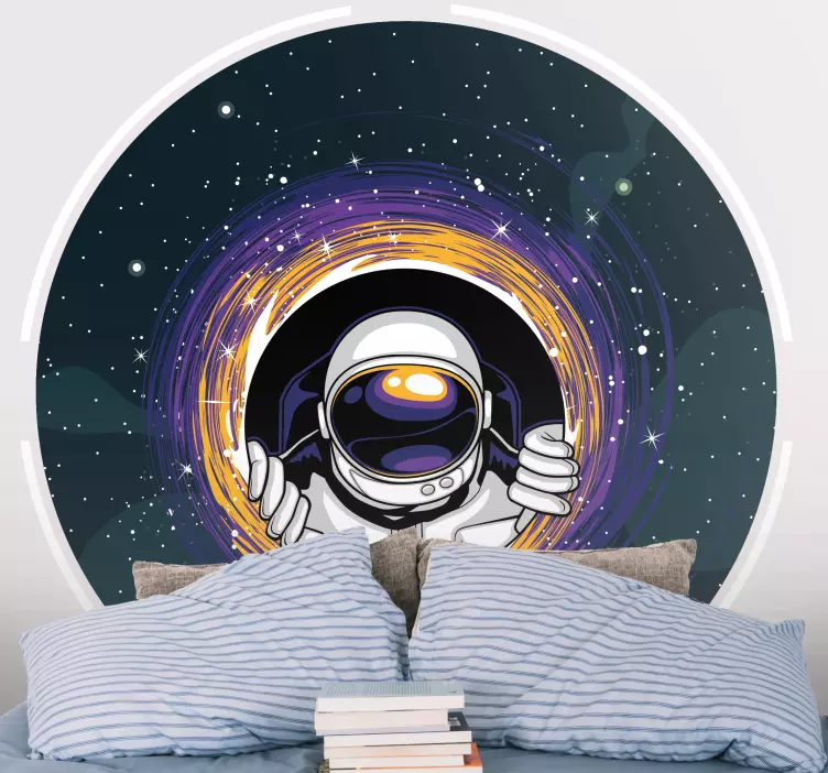 Sticker Mural Astronautes et trous noirs - TenStickers