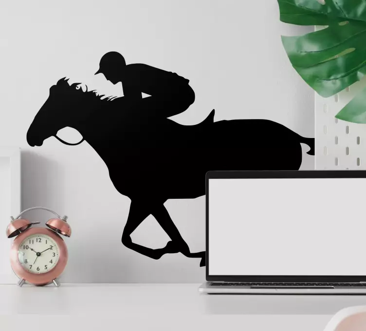 Sticker Mural Jockey à cheval - TenStickers