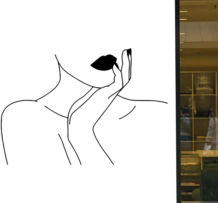 Sticker Silhouette visage féminin - TenStickers