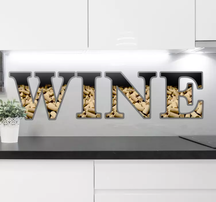 Sticker pour cuisine Wine - TenStickers