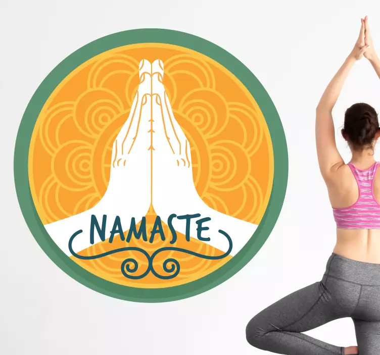 Sticker Sport Namaste orange - TenStickers