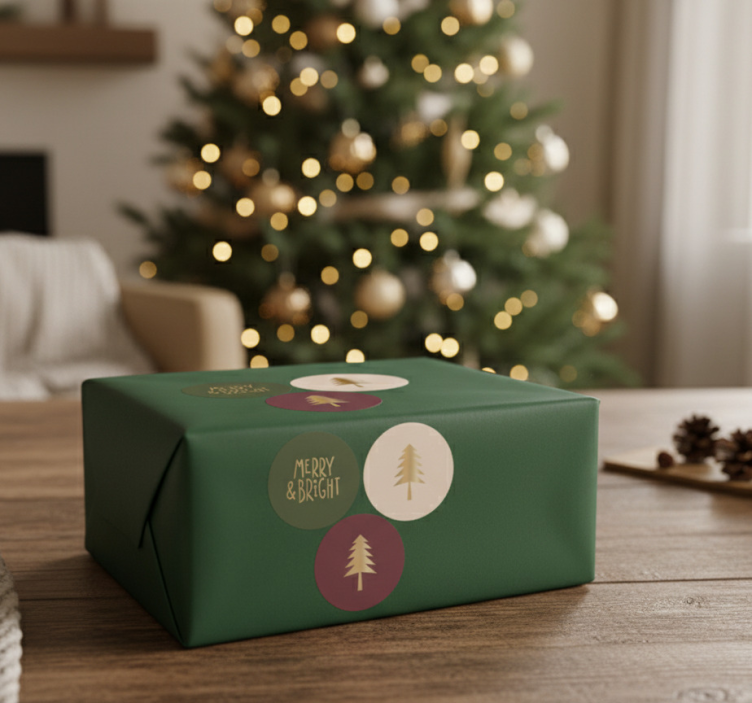 Sticker noël motif classique de fêtes - TenStickers