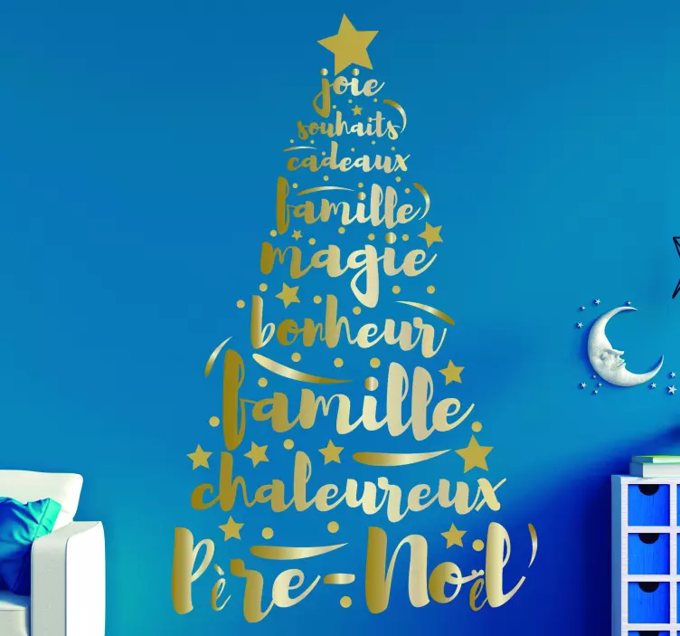 Sticker Noel sapin magnifique moderne - TenStickers