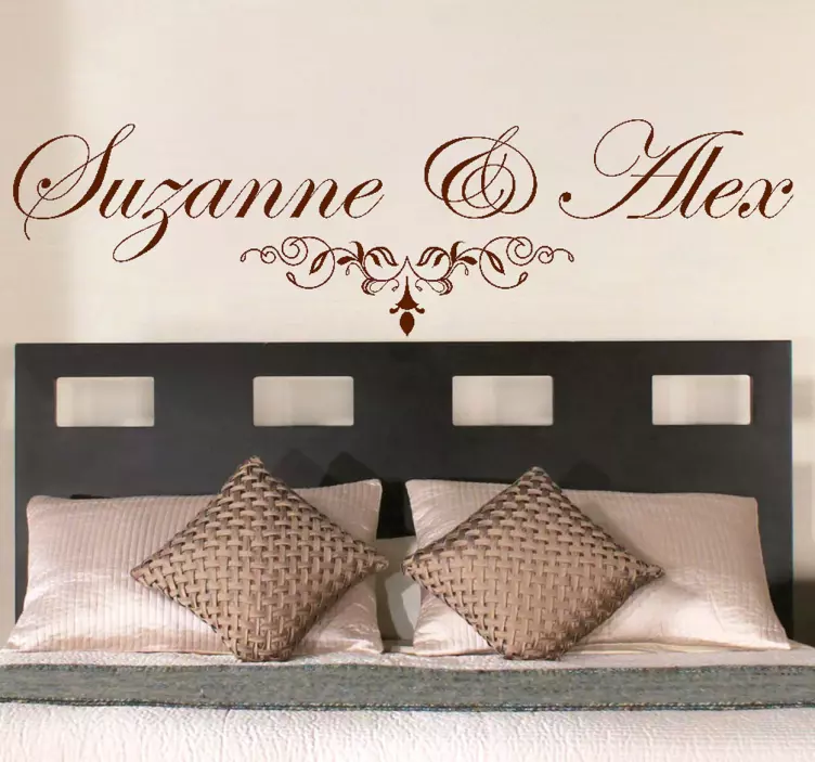 Sticker de noms pour tête de lit - TenStickers