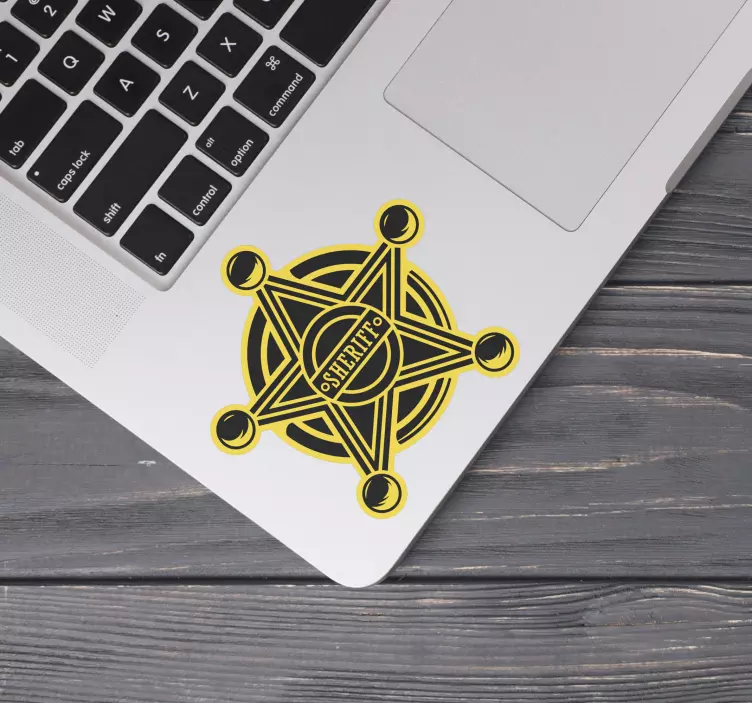 Sticker ordinateur Étoile de shérif - TenStickers