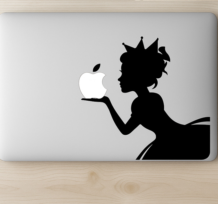 Sticker ordinateur princesse du macbook - TenStickers