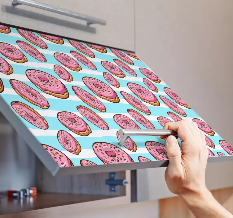 Sticker PC don't worry be happy avec des donuts - TenStickers