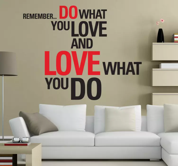 Sticker motivation "Do what you love" - TenStickers