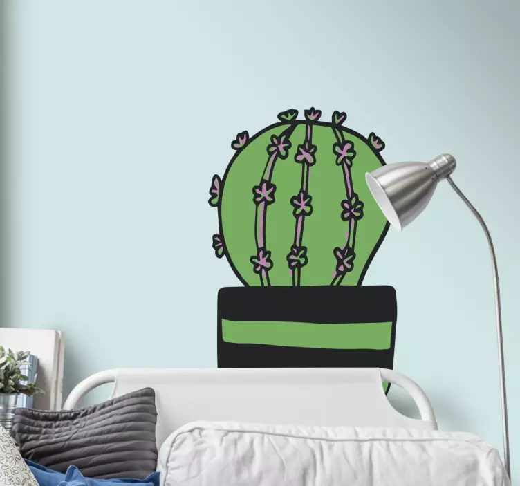 Sticker Plante Dessin Cactus - TenStickers
