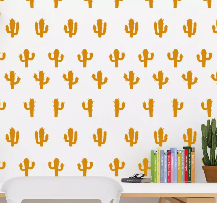Sticker plante motif cactus stylisé - TenStickers