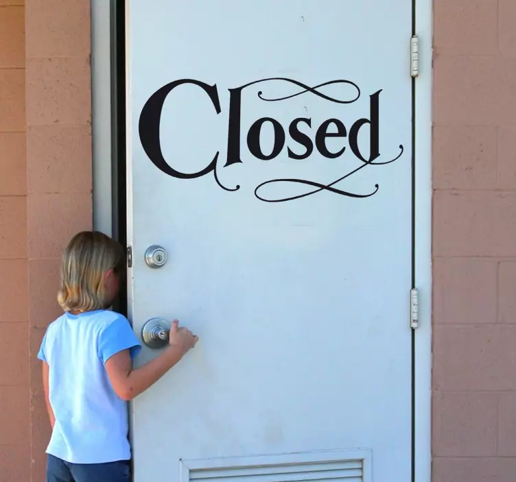 Sticker porte closed - TenStickers