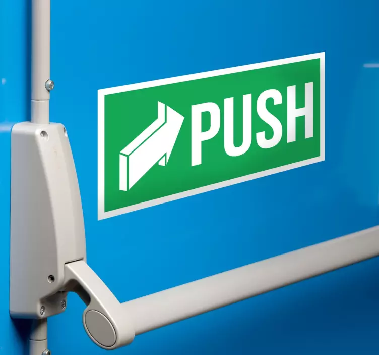 Sticker pour porte push pull - TenStickers