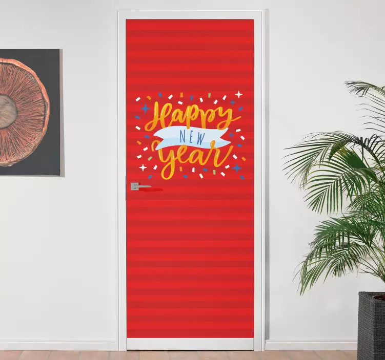 Sticker noël voeux de nouvel an festifs - TenStickers