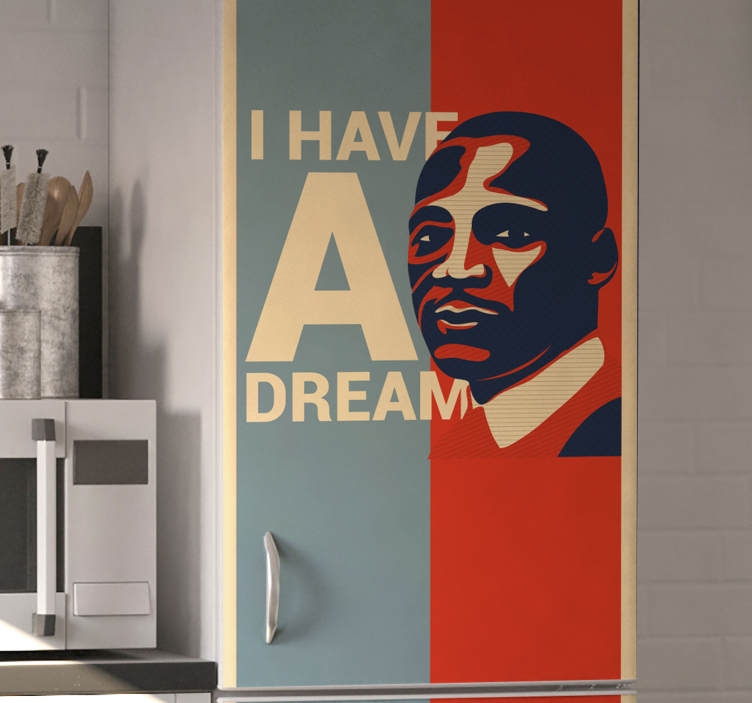 Sticker frigo portrait d'un leader inspirant - TenStickers
