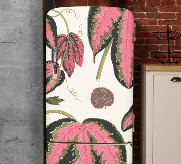 Sticker Frigo sticker de maranta rouge - TenStickers