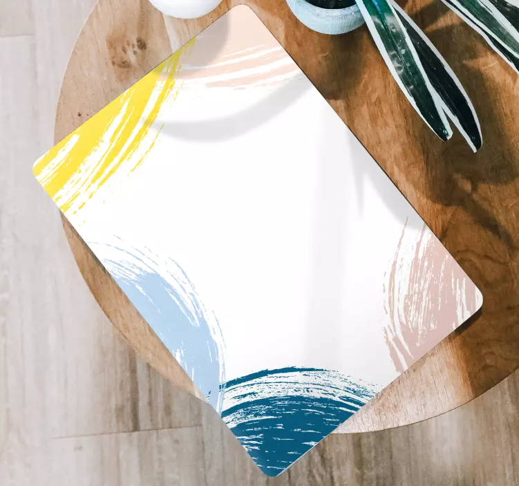 Sticker pour ordinateur coups de pinceau colorés - TenStickers