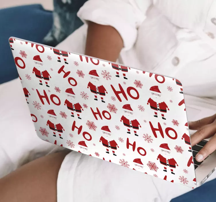 Sticker pour ordinateur modèle de père noël - TenStickers