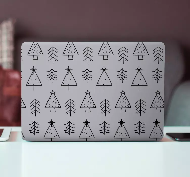 Sticker noël sapins de noël à motifs - TenStickers