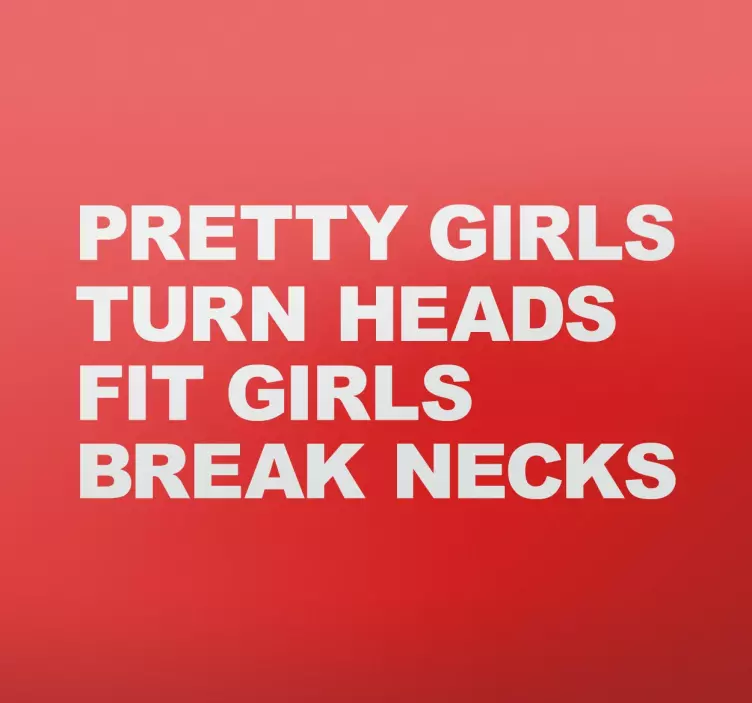 Sticker pretty girls fit girls - TenStickers