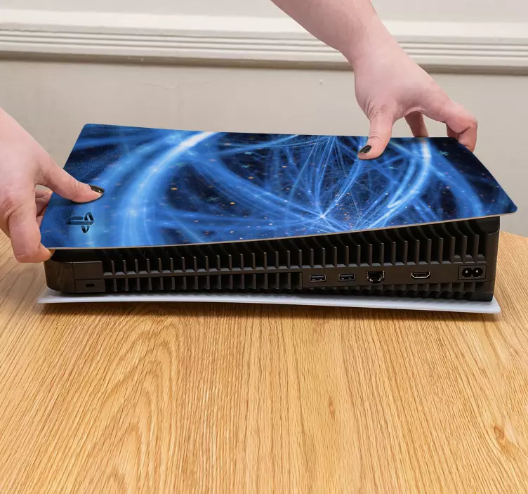 Sticker ps5 motifs bleus mystiques - TenStickers