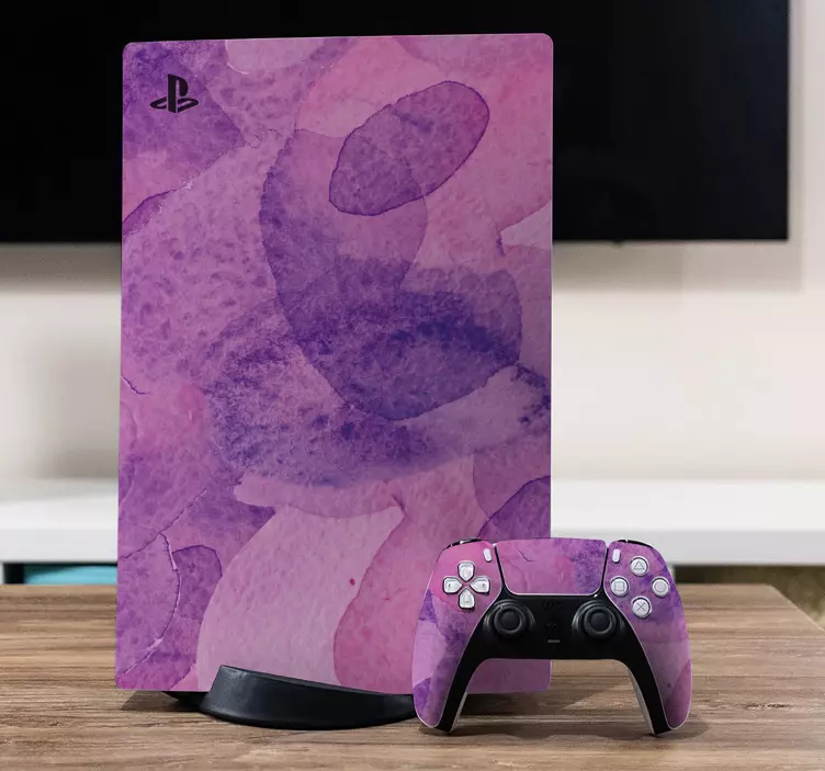 Sticker ps5 motifs violets vibrants - TenStickers