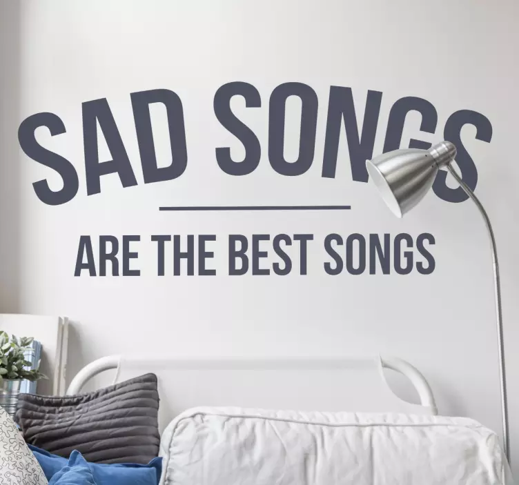 Sticker sad songs - TenStickers