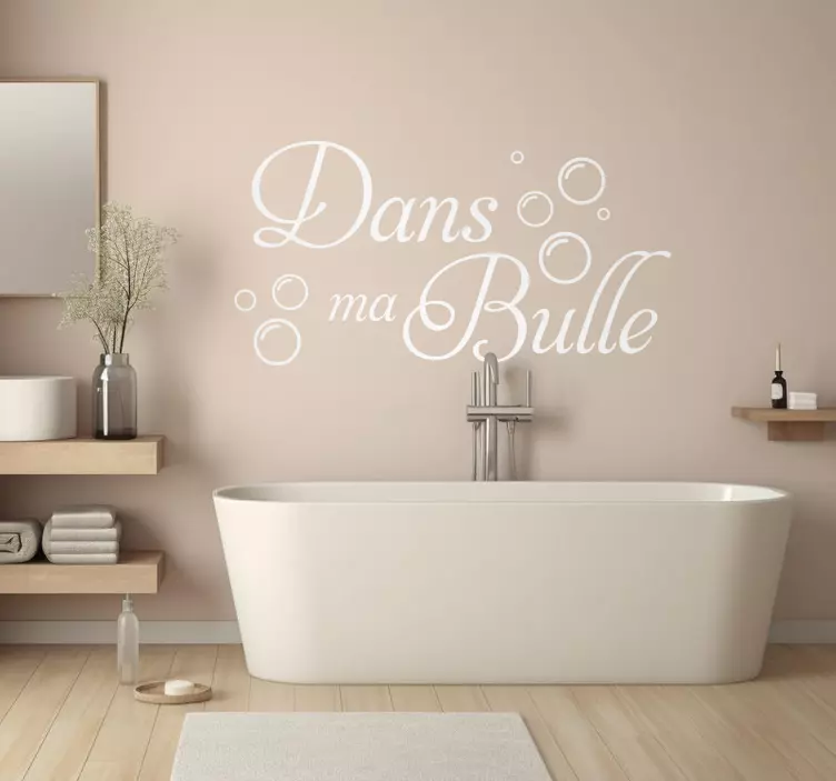 Sticker salle de bain dans ma bulle - TenStickers