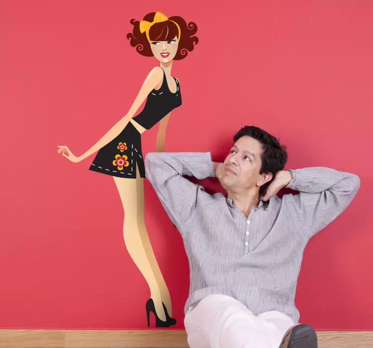 Sticker shopping femme élegante - TenStickers