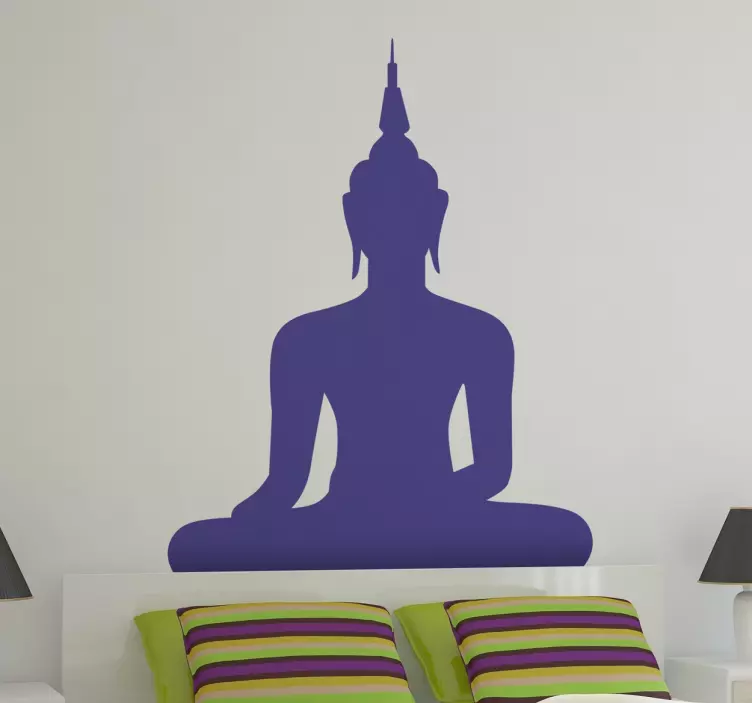 Sticker silhouette bouddha - TenStickers