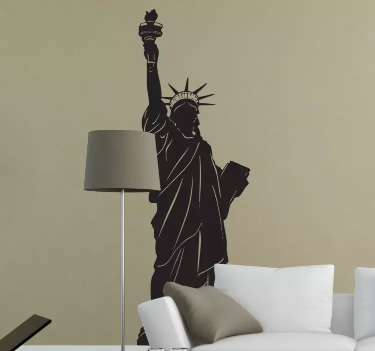 Sticker silhouette statue Liberté - TenStickers