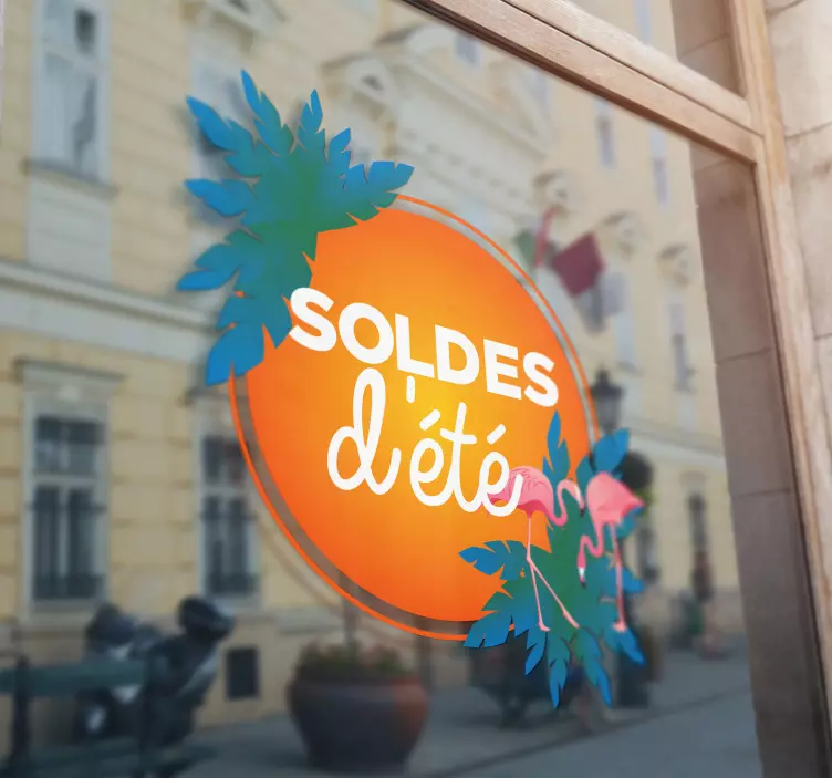 Sticker soldes d'été tropical - TenStickers