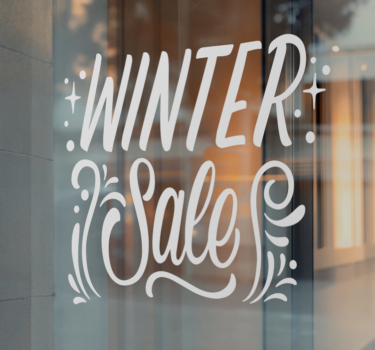 Sticker soldes hiver monochrome - TenStickers