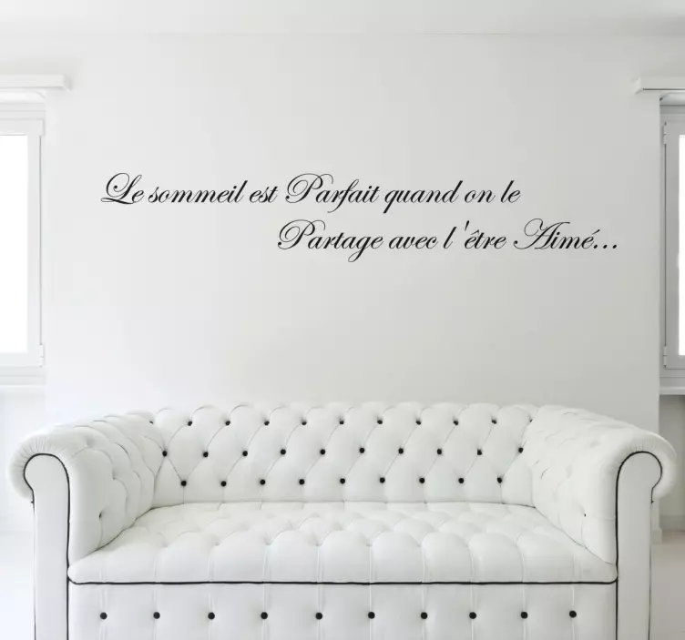 Sticker sommeil parfait être aimé - TenStickers